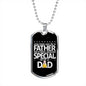 Any man can be a father-Tag Necklace - Custom Heart Design