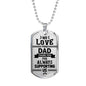 We love you Dad-Tag Necklace - Custom Heart Design