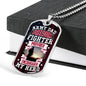 Army Dad Freedom Fighter-Tag Necklace - Custom Heart Design