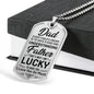 Dream Dad Tag Necklace - Custom Heart Design