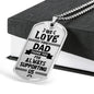 We love you Dad-Tag Necklace - Custom Heart Design
