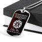 The flames will not hurt you-Tag Necklace - Custom Heart Design