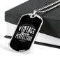 Vintage Aged to Perfection-Tag Necklace - Custom Heart Design