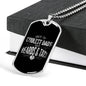 Cool Dads have beards and tats Tag Necklace - Custom Heart Design