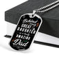 Behind every great daughter is an amazing Dad-Tag Necklace - Custom Heart Design