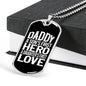 Dad, Hero and First Love-Tag Necklace - Custom Heart Design