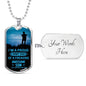 I'm a proud Army Dad, From Son-Tag Necklace - Custom Heart Design