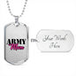Army Mom Necklace - Custom Heart Design