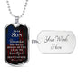 Son, Difficult roads-Tag Necklace - Custom Heart Design