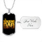 The Walking Dad-Tag Necklace - Custom Heart Design