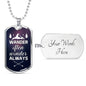 Wander often-Tag Necklace - Custom Heart Design