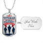 I am a Veteran-Tag Necklace - Custom Heart Design