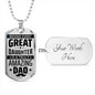 Behind every great daughter is an amazing Dad. - Custom Heart Design