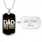 Dad not just any man-Tag Necklace - Custom Heart Design
