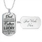 Dream Dad Tag Necklace - Custom Heart Design