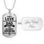 We love you Dad-Tag Necklace - Custom Heart Design