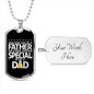Any man can be a father-Tag Necklace - Custom Heart Design