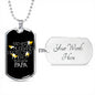 Just call him Papa-Tag Necklace - Custom Heart Design