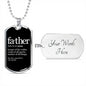Father Noun-Tag Necklace - Custom Heart Design