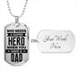 Who needs a super hero when you have Dad-Super Hero Pendant-Custom Heart Design