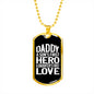 Dad, Hero and First Love-Tag Necklace - Custom Heart Design