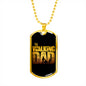 The Walking Dad-Tag Necklace - Custom Heart Design