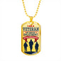 I am a Veteran-Tag Necklace - Custom Heart Design