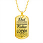 Dream Dad Tag Necklace - Custom Heart Design