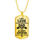 We love you Dad-Tag Necklace - Custom Heart Design