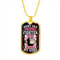 Army Dad Freedom Fighter-Tag Necklace - Custom Heart Design