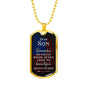 Son, Difficult roads-Tag Necklace - Custom Heart Design
