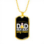 Dad not just any man-Tag Necklace - Custom Heart Design