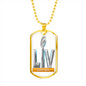 Tag Necklace- LV - Custom Heart Design