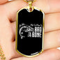 Bad to the bone-Tag Necklace - Custom Heart Design