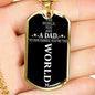 Dad, You are our world-Tag Necklace - Custom Heart Design