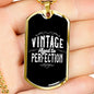 Vintage Aged to Perfection-Tag Necklace - Custom Heart Design