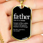 Father Noun-Tag Necklace - Custom Heart Design