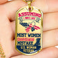 Woman Veteran-Tag Necklace - Custom Heart Design