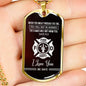 The flames will not hurt you-Tag Necklace - Custom Heart Design