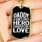 Dad, Hero and First Love-Tag Necklace - Custom Heart Design