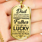 Dream Dad Tag Necklace - Custom Heart Design