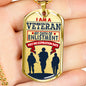 I am a Veteran-Tag Necklace - Custom Heart Design