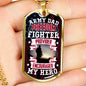Army Dad Freedom Fighter-Tag Necklace - Custom Heart Design