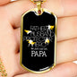 Just call him Papa-Tag Necklace - Custom Heart Design