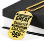 Behind every great daughter is an amazing Dad. - Custom Heart Design
