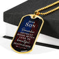 Son, Difficult roads-Tag Necklace - Custom Heart Design