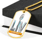 Tag Necklace- LV - Custom Heart Design