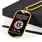 The flames will not hurt you-Tag Necklace - Custom Heart Design