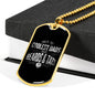 Cool Dads have beards and tats Tag Necklace - Custom Heart Design
