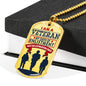 I am a Veteran-Tag Necklace - Custom Heart Design